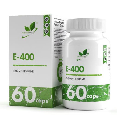 NATURAL SUPP Vitamin E-400, 60 кап