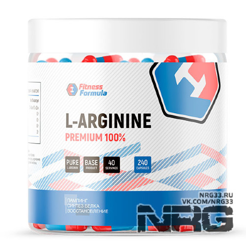 FITNESS FORMULA L-Arginine 100% Premium, 240 кап
