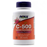 NOW Vitamin C - 500 calcium Ascordate, Витамин С - 500, 100 кап