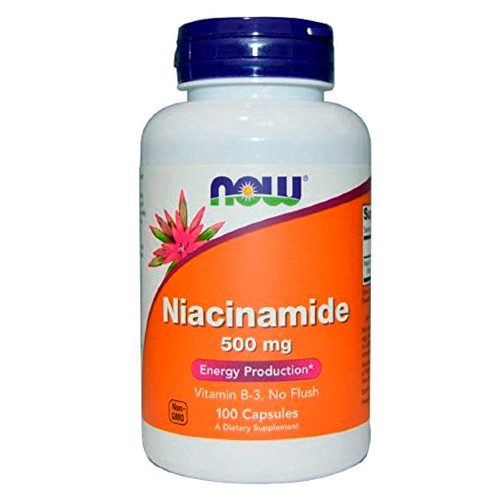 NOW Niacinamide 500 mg, 100 кап