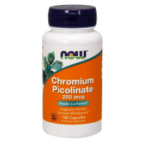 NOW Chromium Picolinate 200 mcg, Хрома Пиколинат 200 мкг, 100 кап