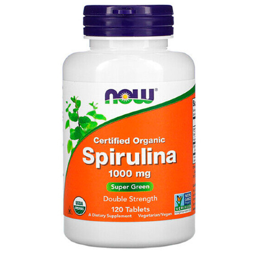 NOW Spirulina 500 mg, 120 кап