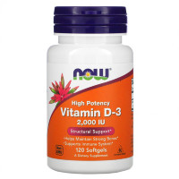 NOW Vitamin D-3 5000 IU, 120 кап