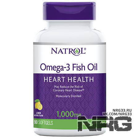 NATROL Omega 3 Fish Oil 1000 мг, 90 кап