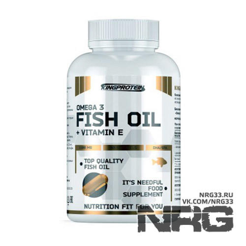 KINGPROTEIN Fish Oil + Vitamine E, 90 кап