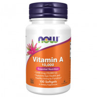 NOW Vitamin A 10,000 Softgels, Витамин А 10000 МЕ, 100 кап