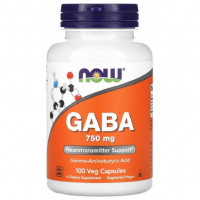 NOW GABA 750 mg, 100 кап