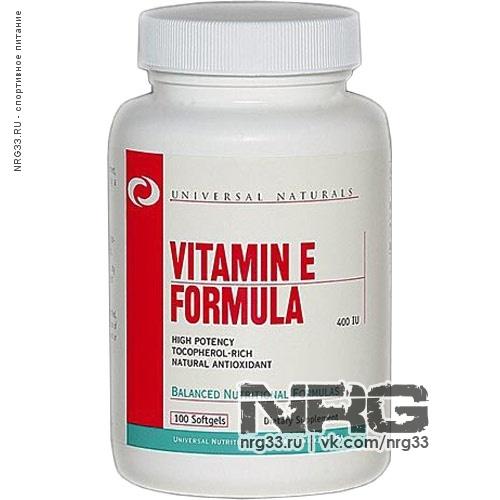 UNIVERSAL Vitamin E Formula, 100 таб