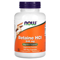 NOW Betaine HCL 648 mg, 120 кап