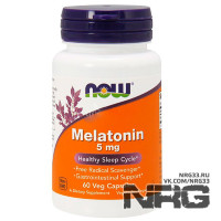 NOW Melatonin 5 mg, 60 кап