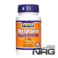 NOW Melatonin 3 mg, 60 кап