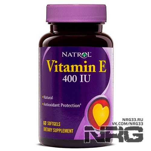NATROL Vitamin E- 400 IU, 60 кап