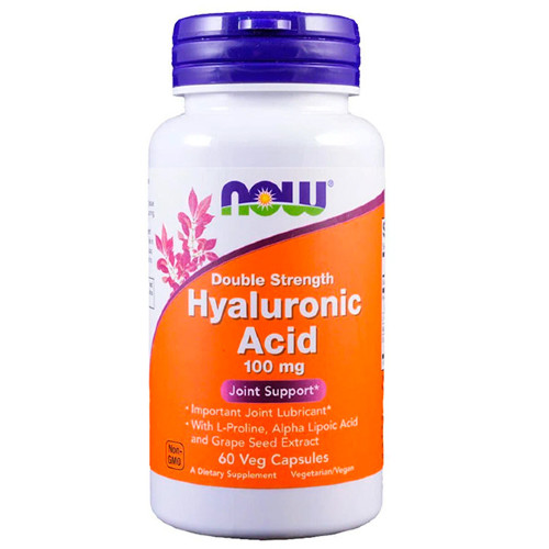 NOW Hyaluronic Acid 100 mg, 60 кап