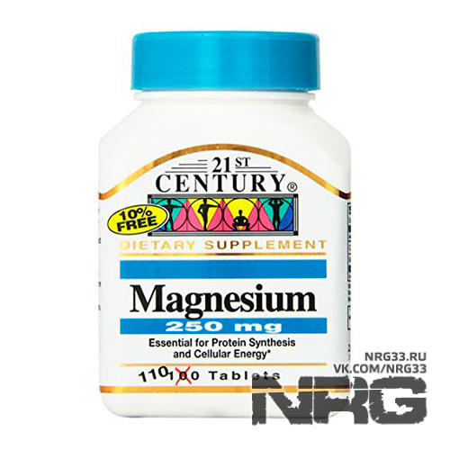 21ST CENTURY Magnesium 250mg, 110 таб