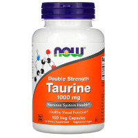 NOW Double Srength Turine 1000 mg, Таурин Двойная сила 1000 мг, 100 кап
