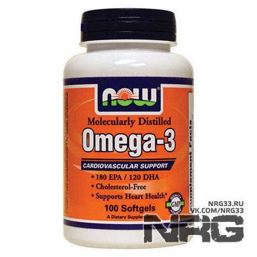 NOW Omega-3 1000 mg, 100 кап