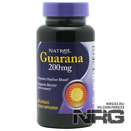 NATROL Guarana 200 mg, 90 кап