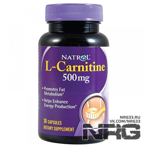 NATROL L-Carnitine 500mg, 30 кап