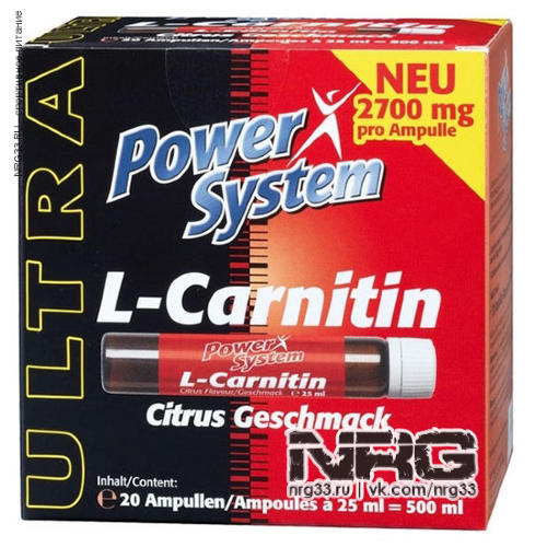 POWER SYSTEM L-Carnitine 3000, ампула 25 мл