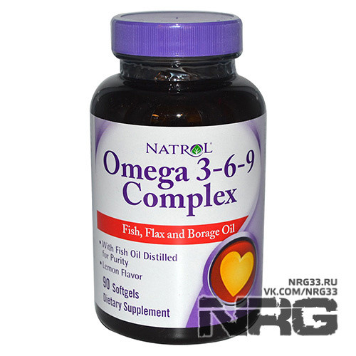 NATROL Omega 3-6-9 Complex, 90 кап